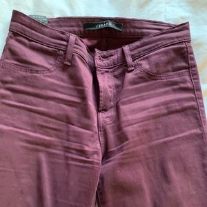 J Brand Maroon Jeans Skinny 25